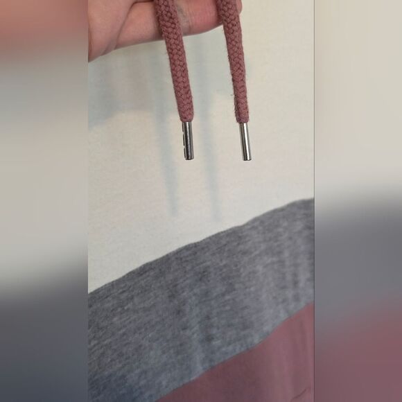 Market & Spruce Brena colorblock hooded knit pullover hoodie soft stretchy sz Lg - Picture 3 of 5